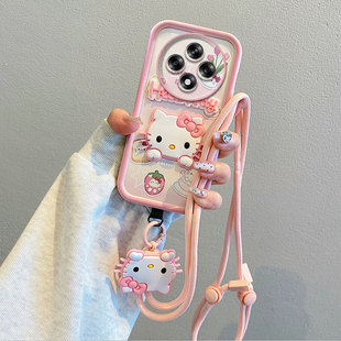 5G海外版 手机壳Reno12 创意可爱新款 Reno12F 气囊防摔软全包边保护套卡通挂脖绳个性 5G国际版 适用OPPO