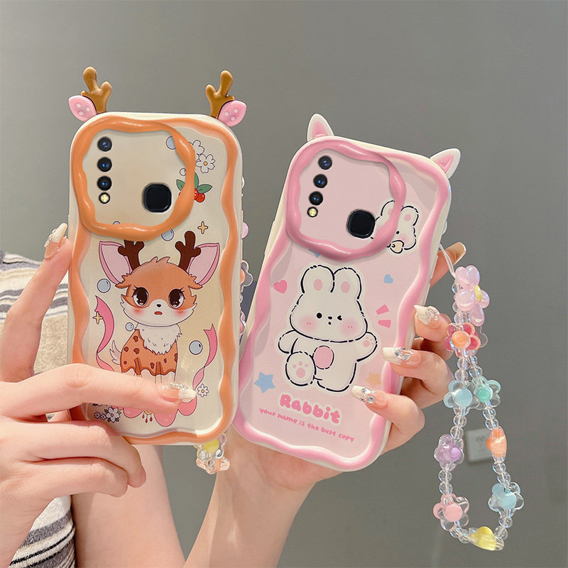 适用VIVO1915海外版手机壳防摔国际版保护套硅胶软个性创意卡通小耳朵可爱女款