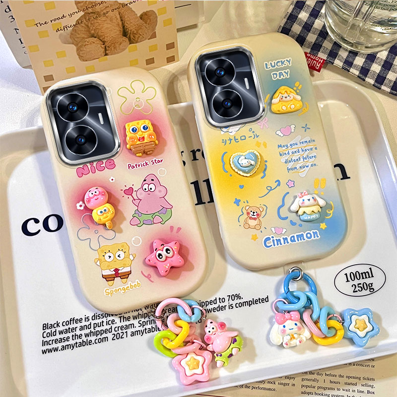 适用Realme C55手机壳C35 4G真我5气囊C21Y防摔软C25Y全包边C31 4G保护套C20国际版C53个性创意卡通新款