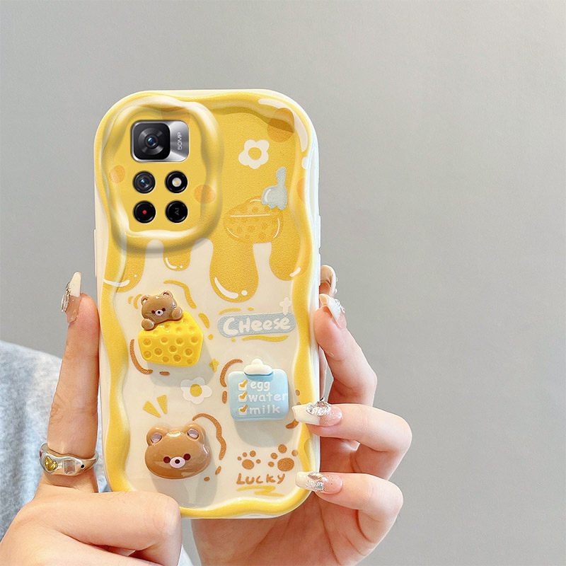 适用红米Note11S 4G/5G海外版手机壳气囊防摔Redmi Note11 4G国际版透明软保护套个性创意立体卡通可爱女新款