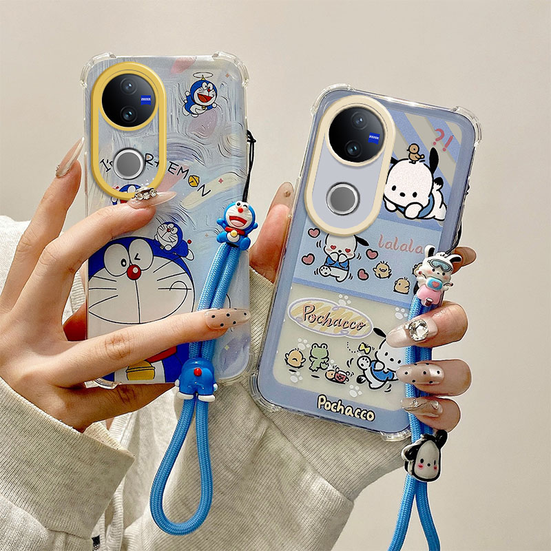 适用vivo V50 5G海外版手机壳V50Lite 4G/5G国际版硅胶软气囊防摔透明保护套个性创意立体卡通可爱女新款