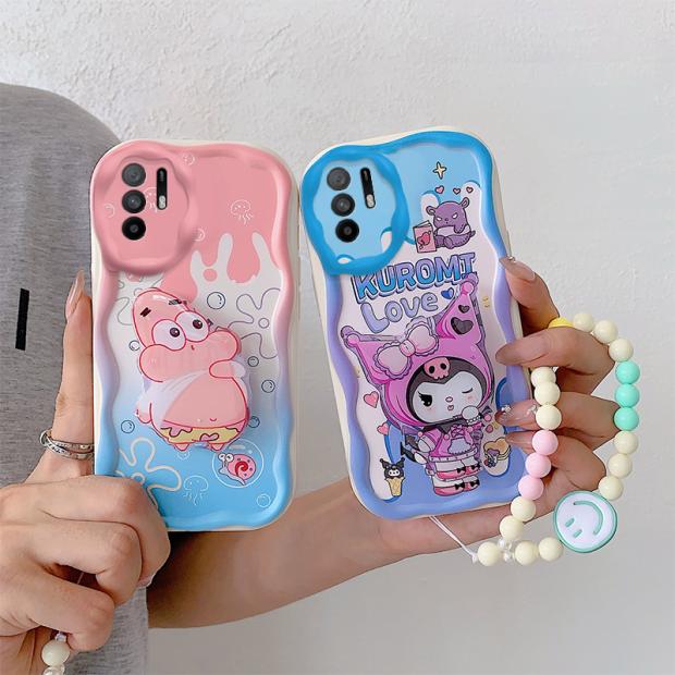 适用OPPO Reno5Z 5G海外版手机壳气囊Reno6Z 5G防摔透明软全包边CPH2211保护套CPH2237卡通支架可爱个性创意