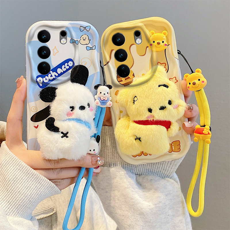 适用VIVO V29 5G手机壳V27 5G保护套立体V29E 5G毛绒卡通V27Pro个性创意硅胶防摔可爱KT女新款