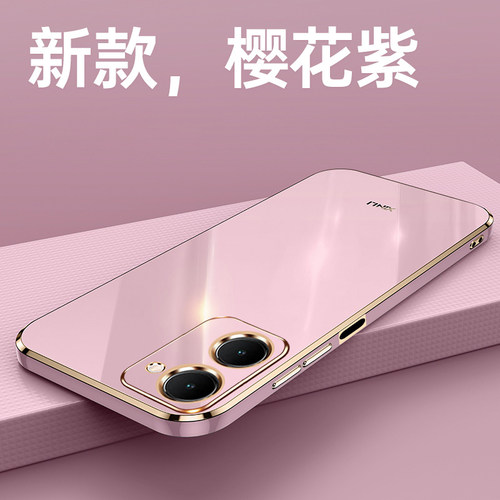 适用VIVO Y28S 5G手机壳防摔Y18 4G硅胶全包边Y03国际版保护套海外版电镀简约个性创意男女情侣新款