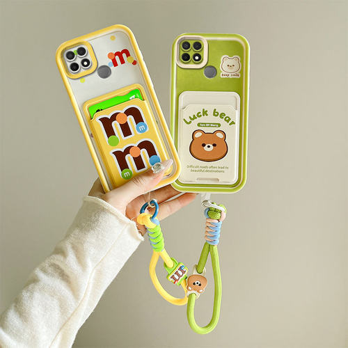 适用OPPO A15海外版手机壳A15S气囊防摔CPH2179可插卡软全包边CPH2185保护套个性创意卡包立体卡通可爱新款