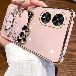 手机壳CPH2631防摔国际版 4G海外版 硅胶卡通保护套海外版 个性 适用OPPO 创意KT猫补妆镜子支架新款 A60