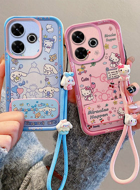 适用Honor X5C海外版手机壳荣耀X5C Plus国际版气囊NLA-LX1防摔补妆镜子支架NLA-LX2P保护套创意卡通可爱新款