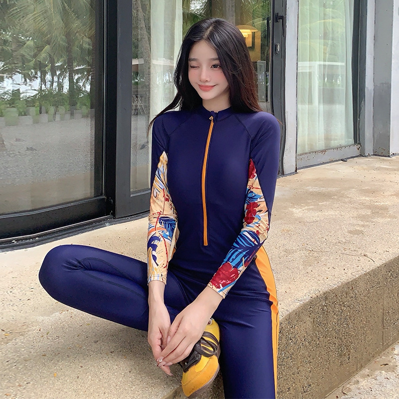 游泳衣女士2025新款连体长袖长裤防晒速干冲浪浮潜水母衣潜水服女