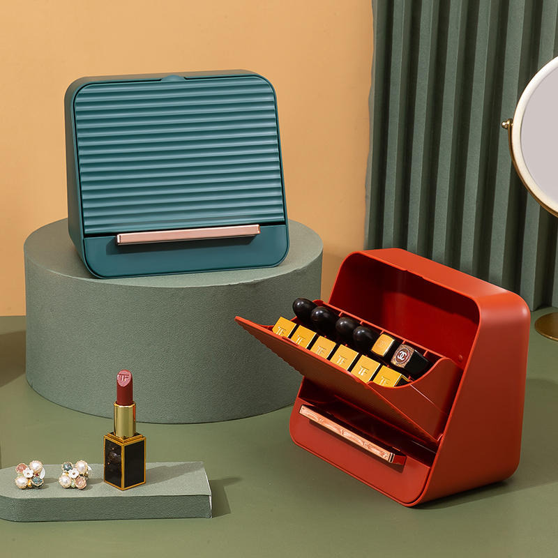 桌面口红翻盖办公桌储物盒置物架