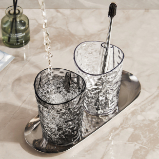 漱口杯刷牙洗漱杯子家用情侣高颜值轻奢儿童牙具牙缸口杯置物架