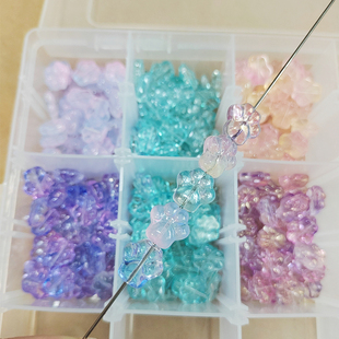 逗猫棒diy材料手工自制猫咪玩具玻璃猫爪形散珠饰品发簪串珠配件