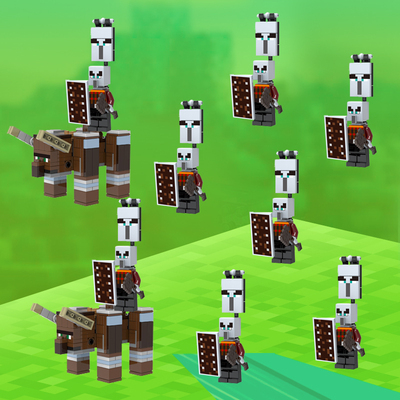 mc我的世界人仔方块积木掠夺兽