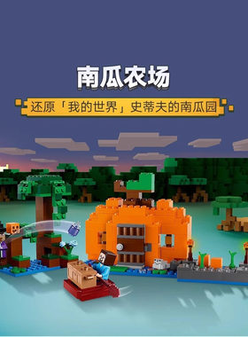 中国积木我的世界21248南瓜农场儿童益智拼装玩具男女孩生日礼物