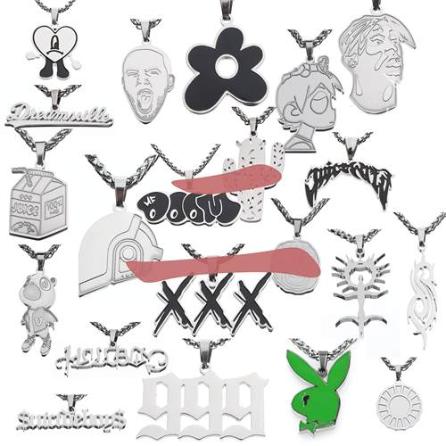Hip Hop Rapper Pendant Necklace 嘻哈吊坠项链促销