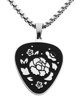 BTS K-Pop band KPOP Guitar Pick Pendant Chain Necklace