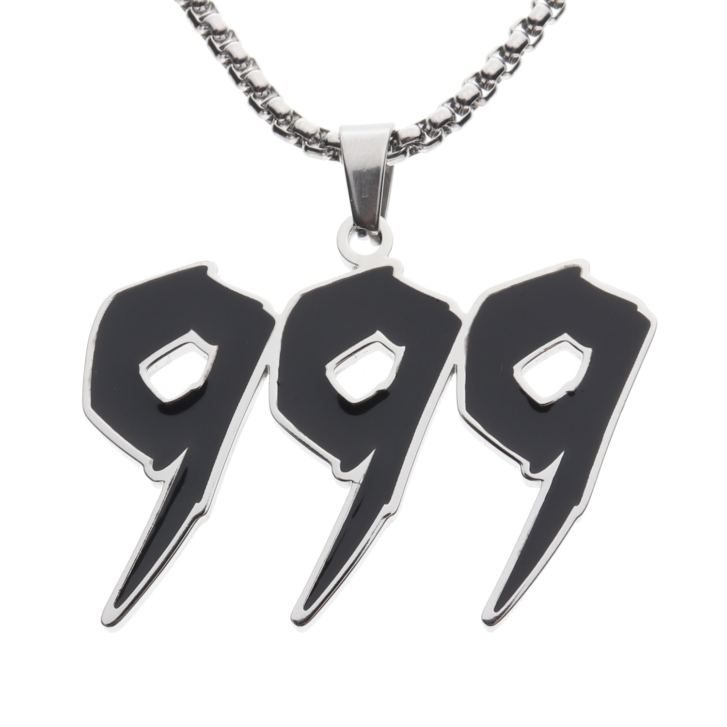 Juice WRLD 999 necklace 欧美潮牌嘻哈个性情侣吊坠项链