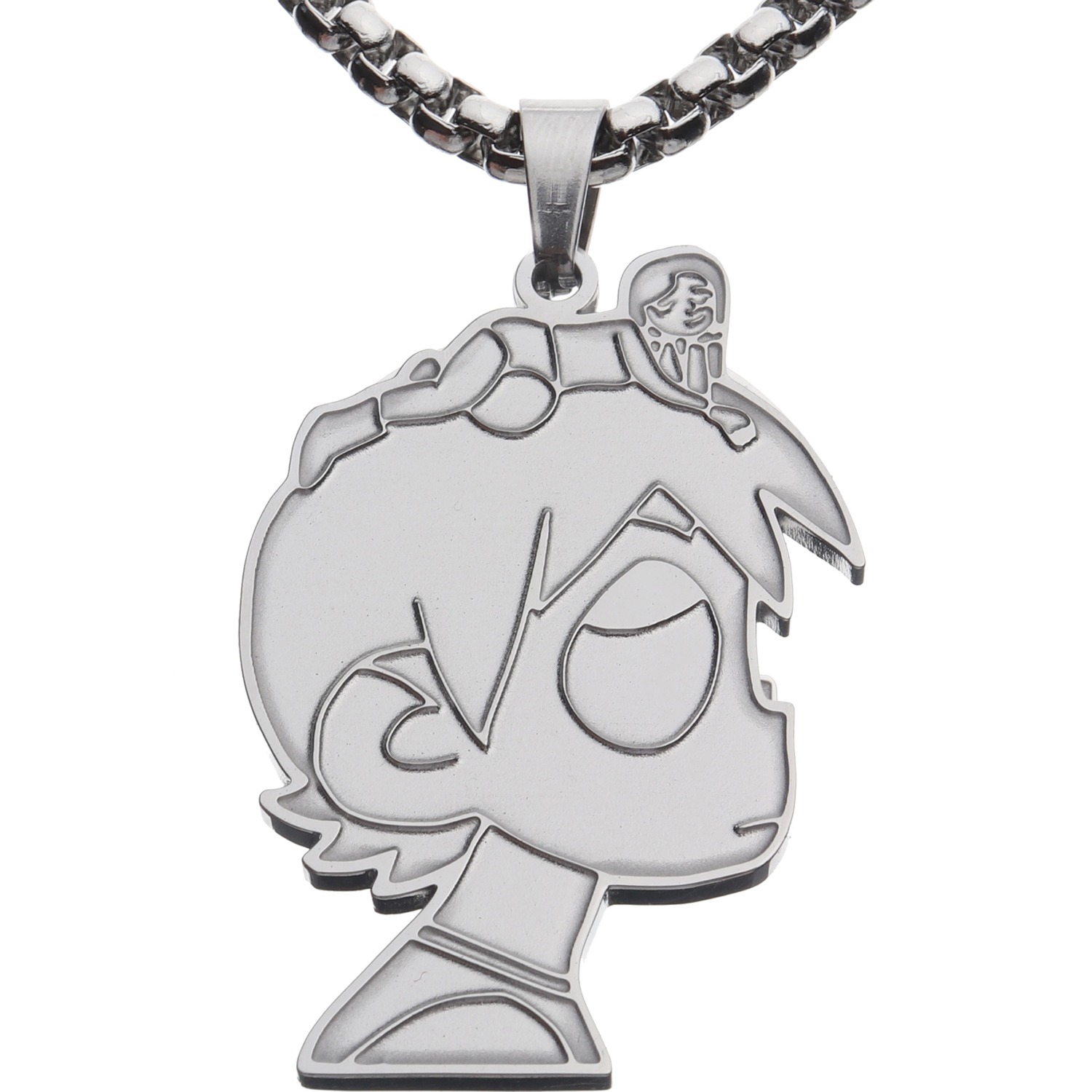 欧美情侣吊坠项链钛钢