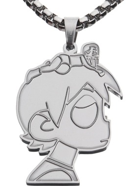 欧美情侣吊坠项链钛钢