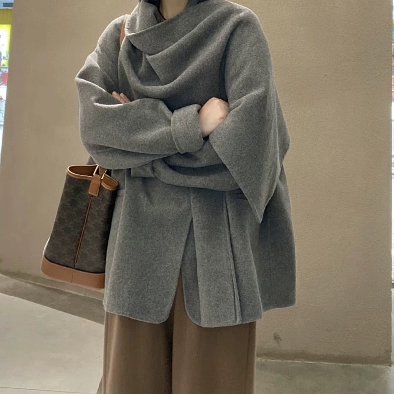 2025冬新款羊毛呢大衣短款外套女