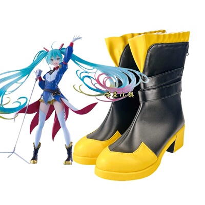 BANPRESTO VOCALOID高达45周年初音未来cos鞋子定制cosplay靴定做