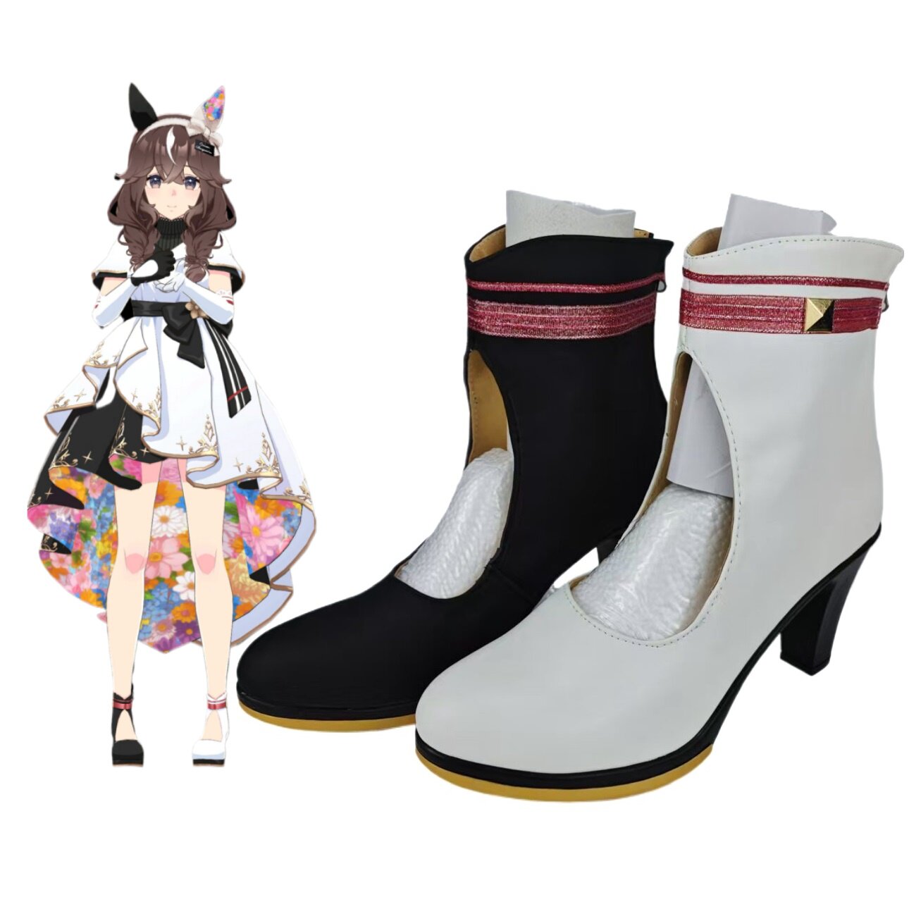 赛马娘 机伶金花cos鞋子定制动漫游戏cosplay靴子来图定做