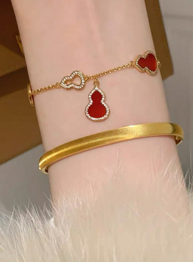 天使猫 高版本沙金红玛瑙葫芦莫桑钻项链手链女轻奢小众精致洋气