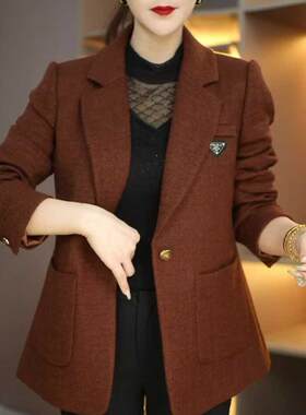 名媛淑女气质短款修身小西装女2024秋季百搭外套时尚减龄显瘦上衣