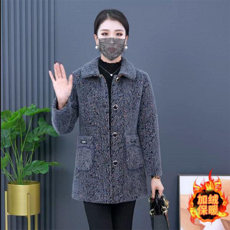 外套女冬天加绒加厚中老年棉衣女2025新款大衣女秋冬棉服小个子