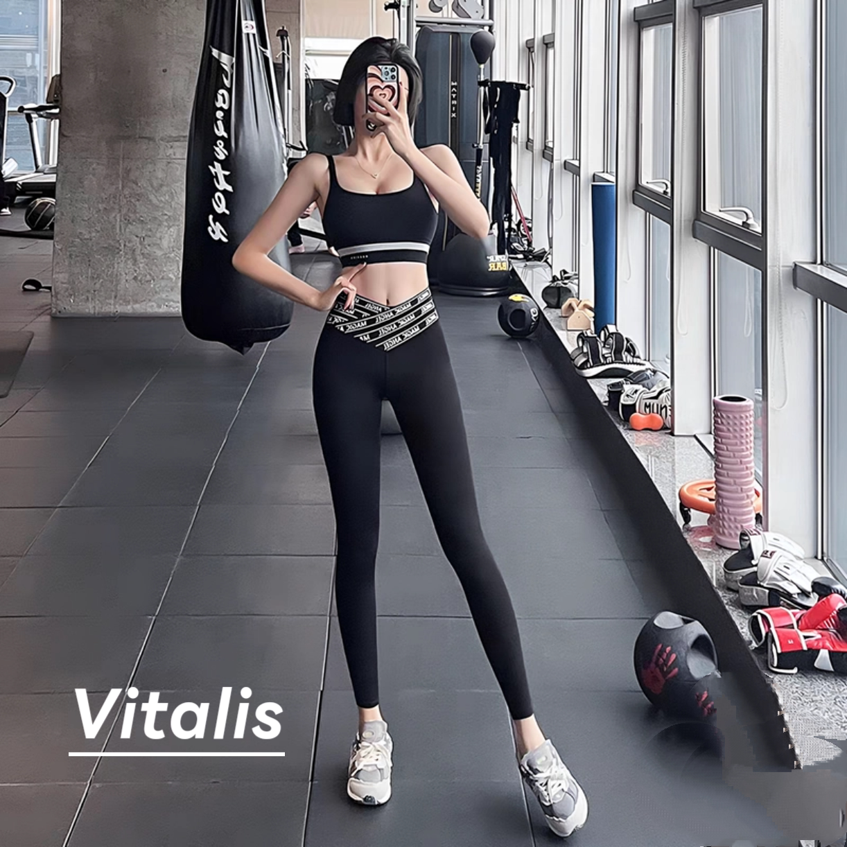 Vitalis高腰显瘦提臀瑜伽裤女