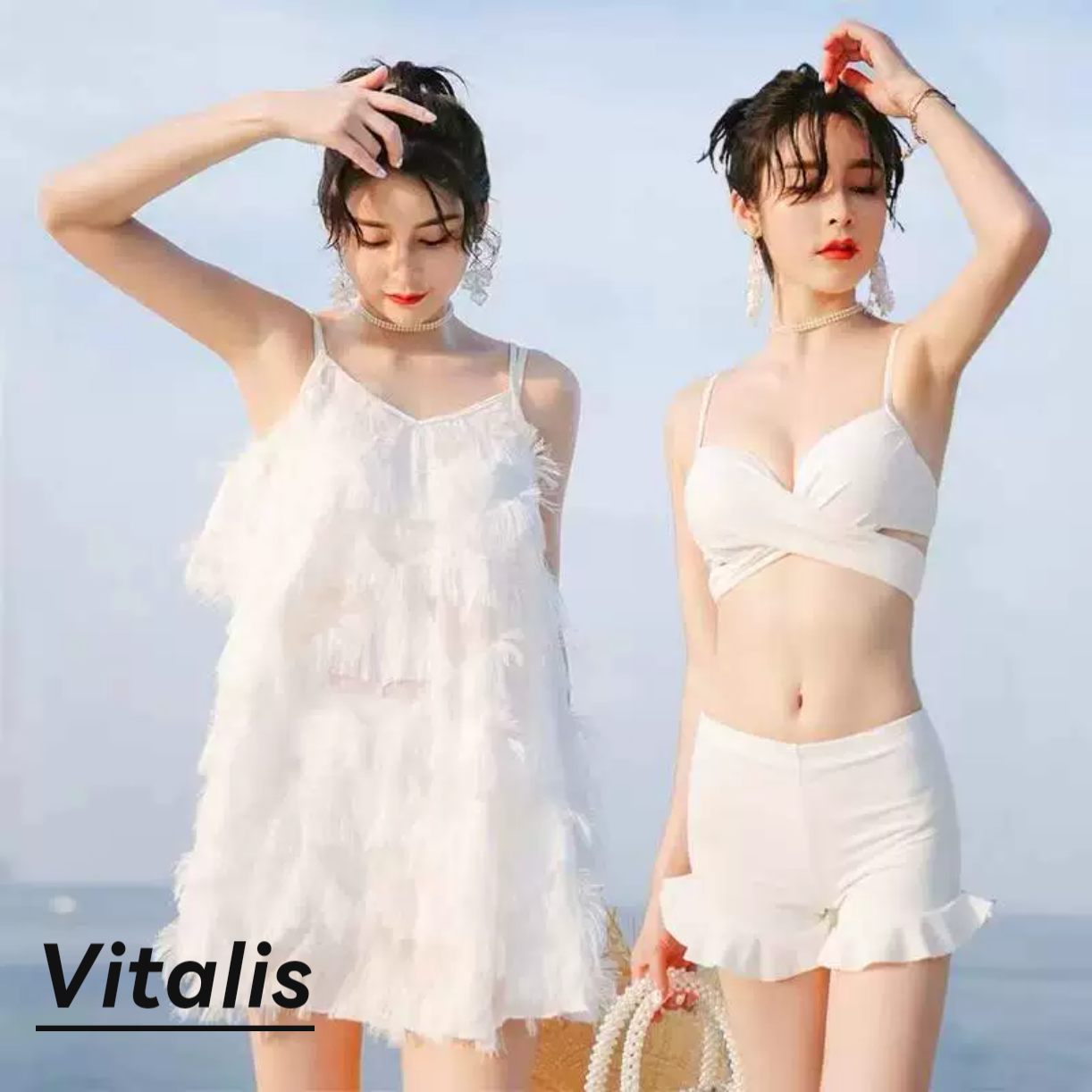 夏季新款仙女范显瘦遮肚比基尼