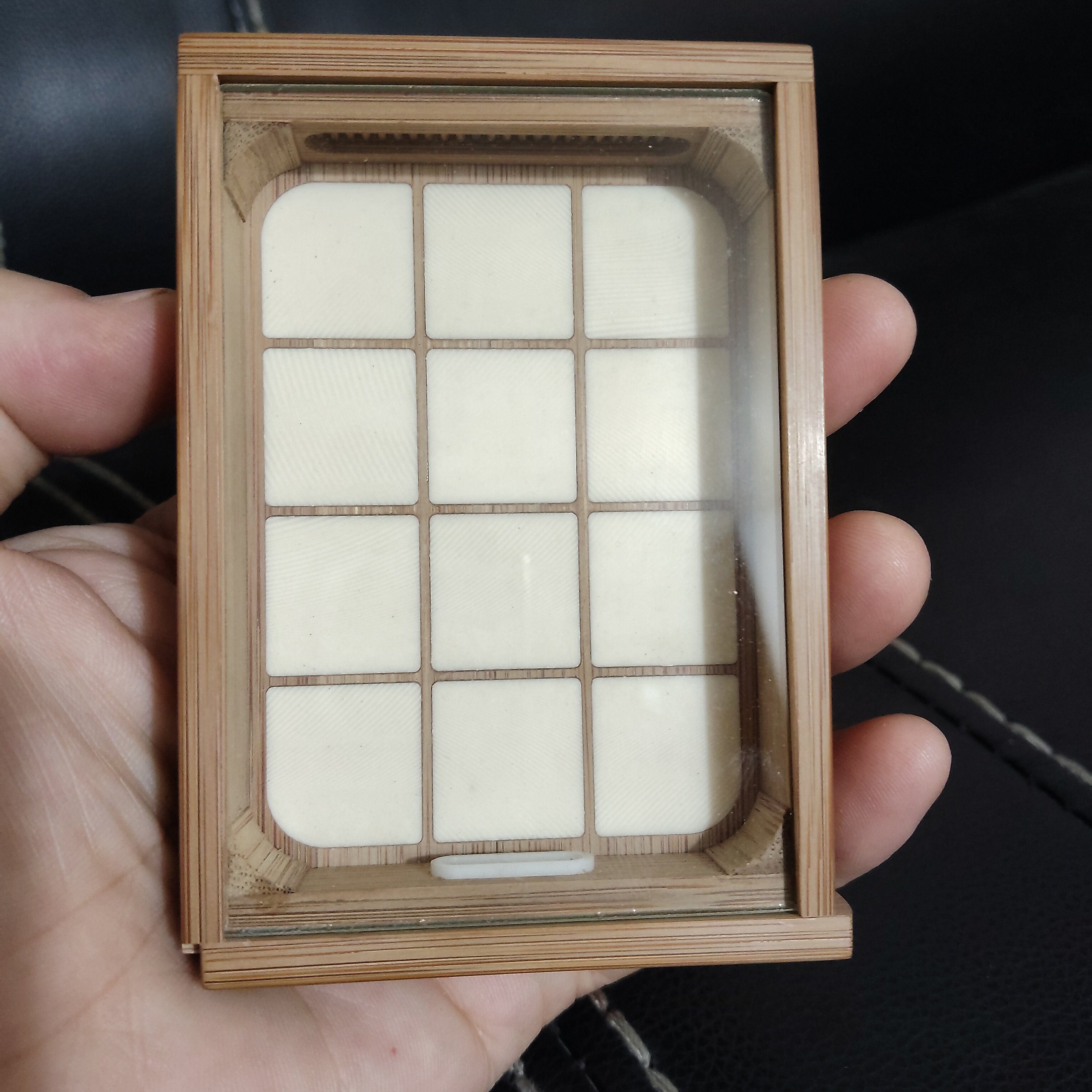 鸣虫具 张圣林特大传统老竹雕花仿牙单格金蛉子大黄蛉盒子