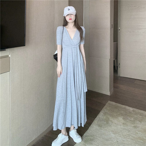 绑带简约莫代尔棉纯色