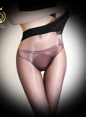 美袜馆 丝滑640针极光窄腰无缝高腰丝袜女超薄款油亮大码连裤袜夏