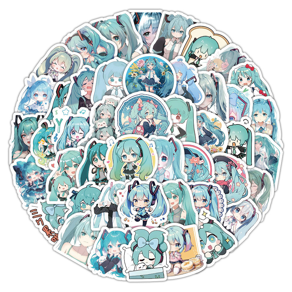初音未来手机壳文笔行李箱手账贴