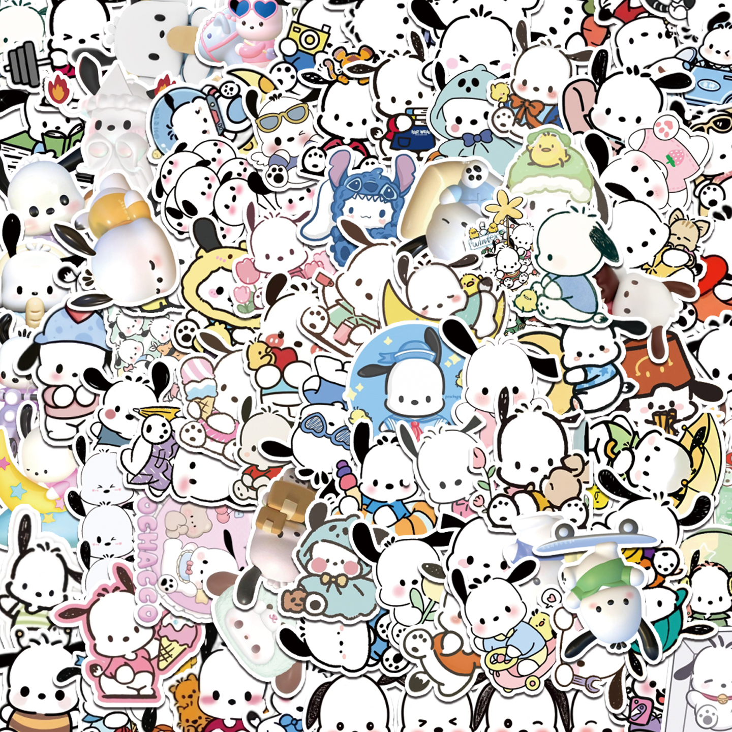 三丽鸥帕恰狗卡通可爱形象贴纸水杯手机壳装饰平板电脑素材贴画