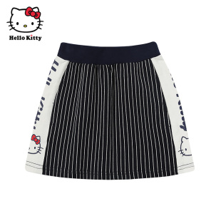 Hello Kitty童装女童春款纯棉半身裙子时尚休闲短裙
