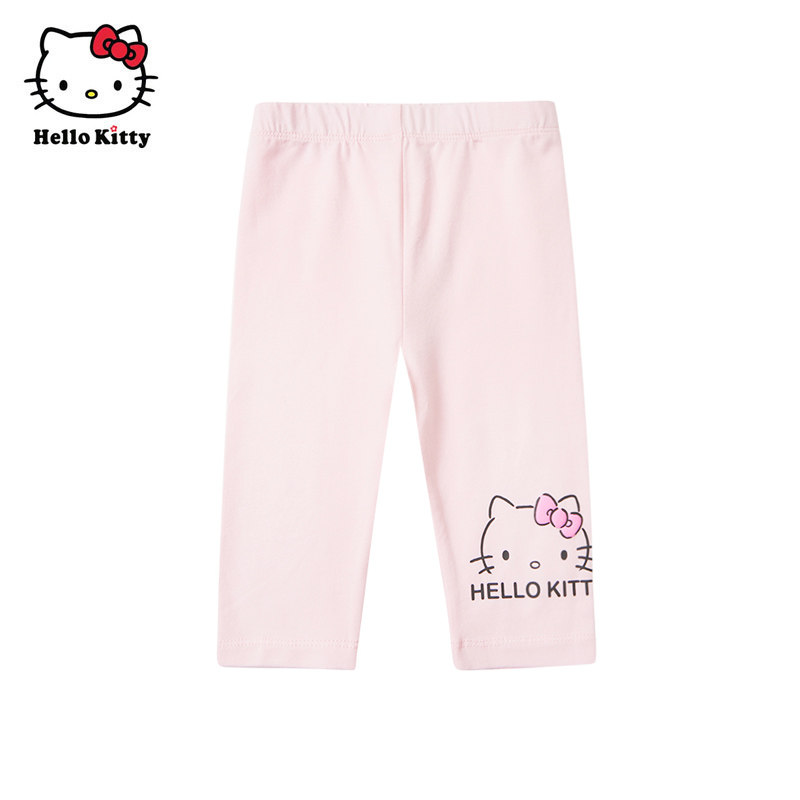 凯蒂猫Hello Kitty女童夏款棉七分裤打底裤儿童休闲裤子