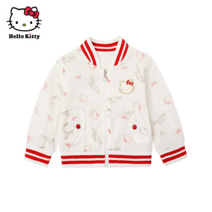 Hello Kitty春秋女童网纱外套休闲开衫棒球服