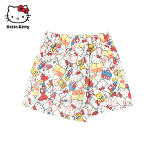 Hello Kitty童装女童春款针织牛仔裙裤休闲裤子短裤