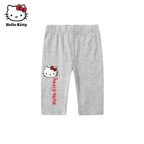 HelloKitty童装女童夏季棉七分裤打底裤薄款休闲裤子