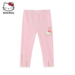 Hello Kitty童装凯蒂猫女童春棉弹力打底裤薄款裤子