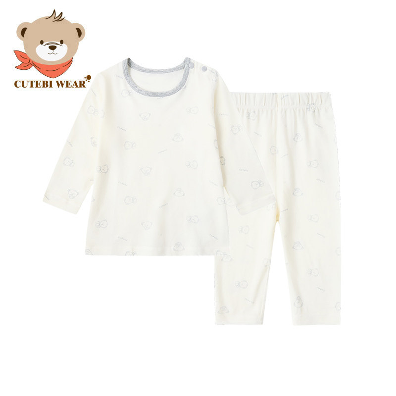Cutebi Wear春季男童纯棉家居服内衣套装秋衣秋裤