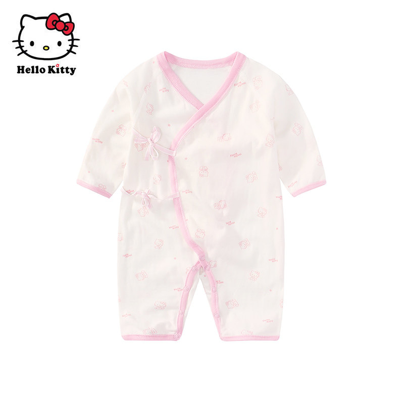 Hello Kitty女童春纯棉内衣家居服连体衣新生儿连身装游戏装