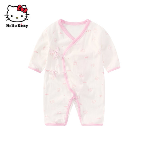 Hello Kitty女童春纯棉内衣家居服连体衣新生儿连身装游戏装