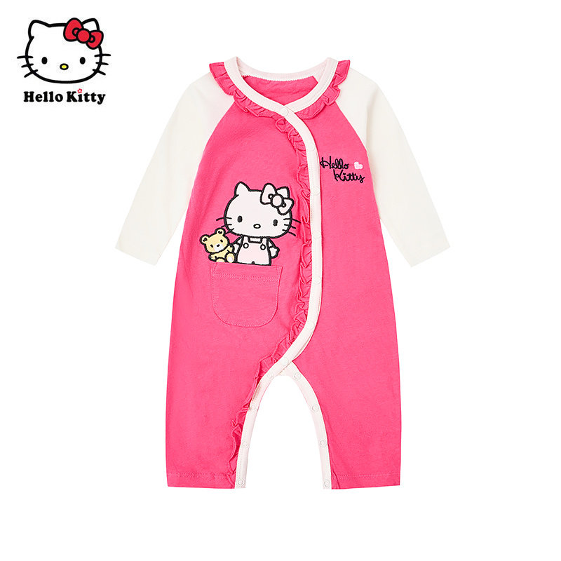 清仓Hello Kitty春纯棉长袖连体衣连身装婴儿爬服游戏装宝宝装