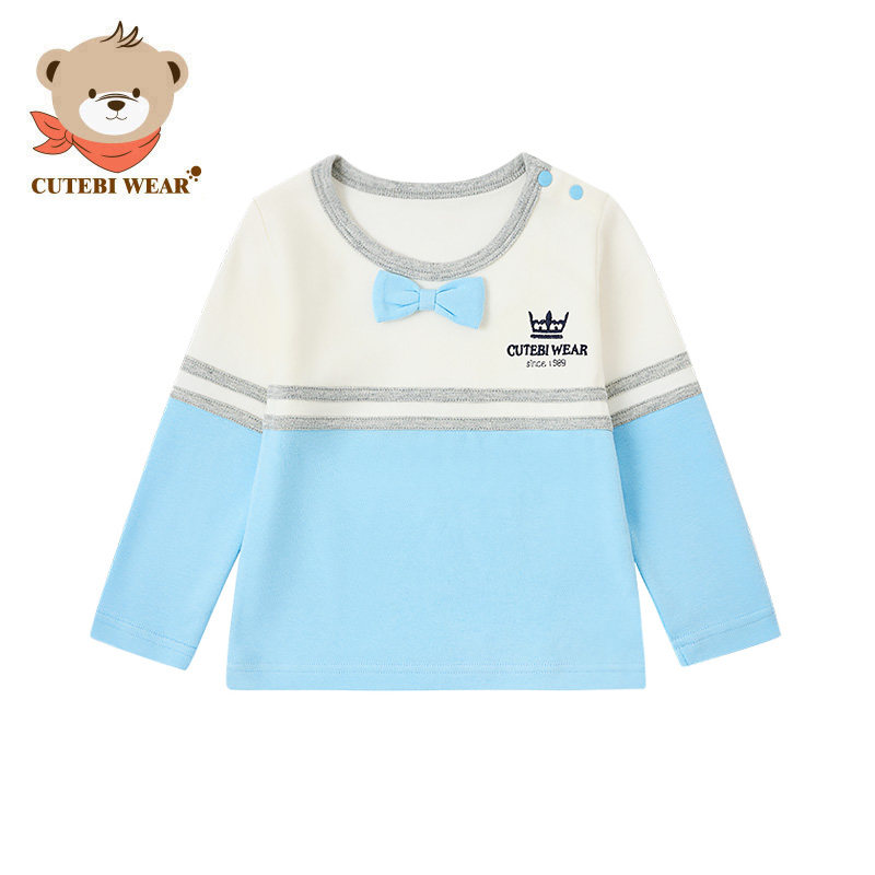 清仓Cutebi Wear秋季卡通纯棉圆领长袖T恤男童休闲打底衫