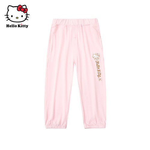 Hello Kitty凯蒂猫女童夏莫代尔薄款防蚊裤休闲长裤灯笼裤子