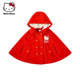 Hello 夹棉披风外套保暖外套含羊毛 Kitty女童毛呢连帽斗蓬冬季