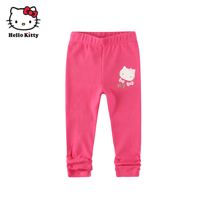 清仓Hello Kitty秋季女童棉质休闲长裤打底裤修身裤子