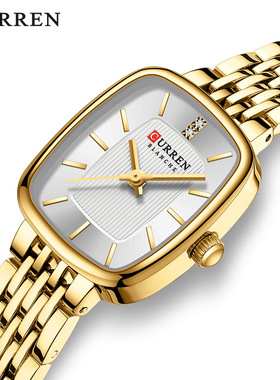 Curren 卡瑞恩9093女装手表 时尚女表 休闲钢带表 外贸小美人手表